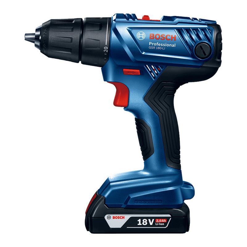 Taladro Atornillador Bosch GSR 180-LI 18V 1.5AH 13mm con 2 Baterias y Cargador