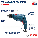 Taladro Percutor  Bosch GSB 550RE 13mm Caja Carton 550W 