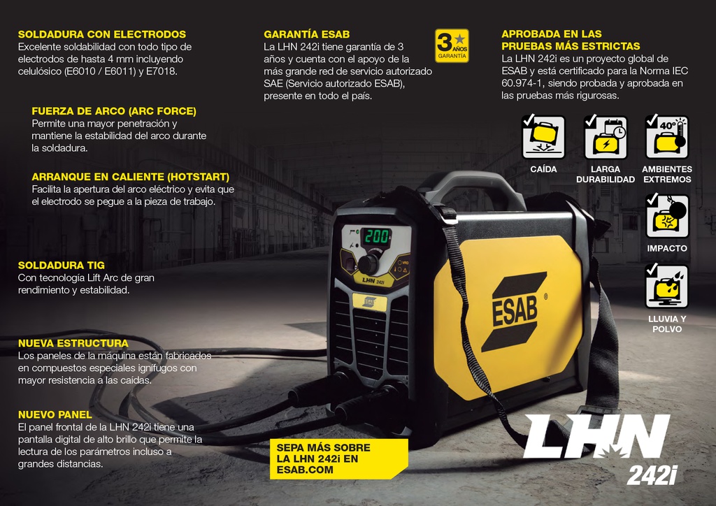 Soldadora Inverter Esab LHN242I