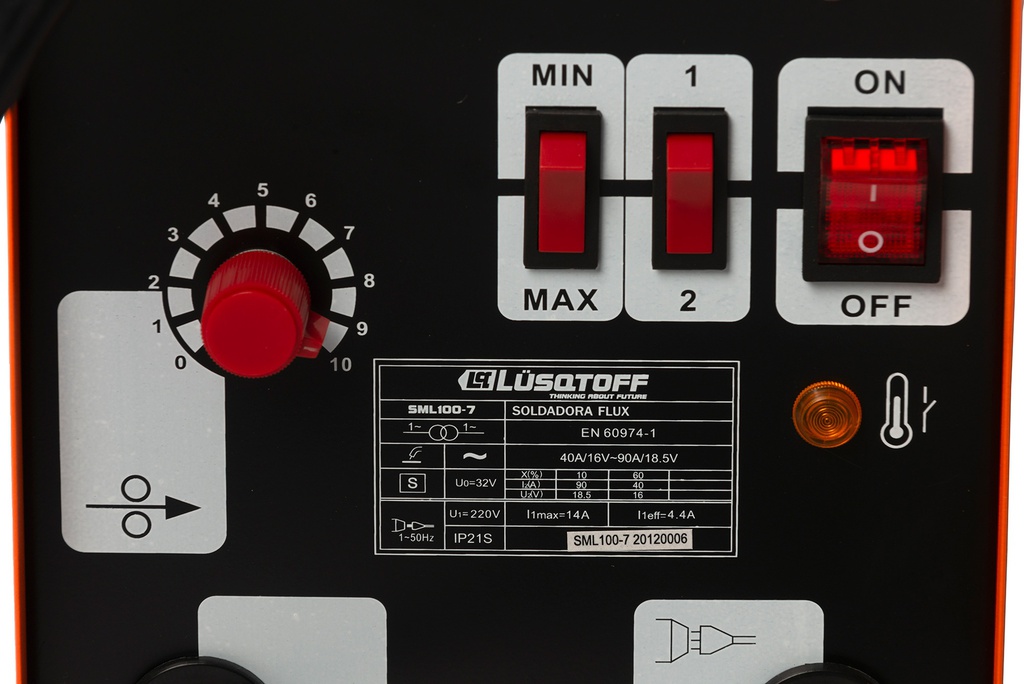 Soldadora Mig Flux 100 Lusqtoff con Rollo de Alambre #