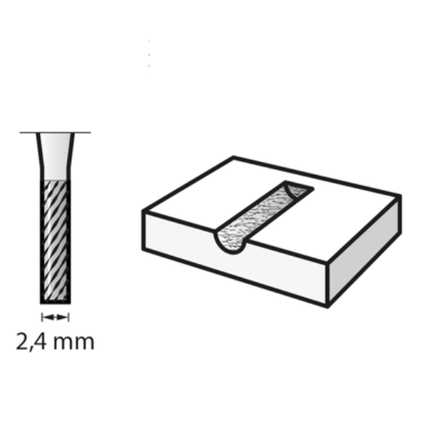 Fresa Dremel  Recta Carburo De Tungsteno 3/32&quot; (902)