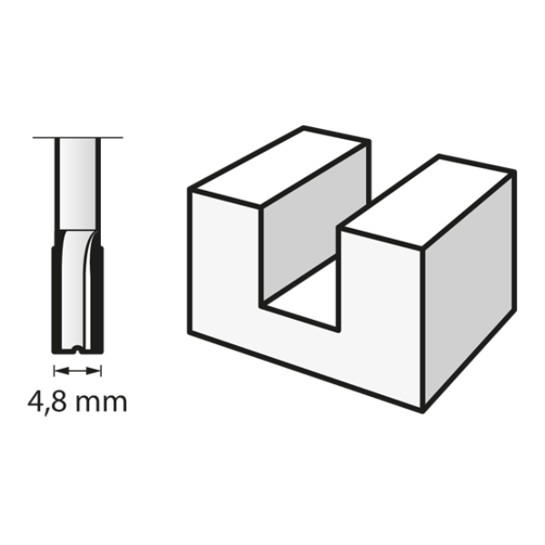 Fresa Recta Dremel 652  3/16&quot; 