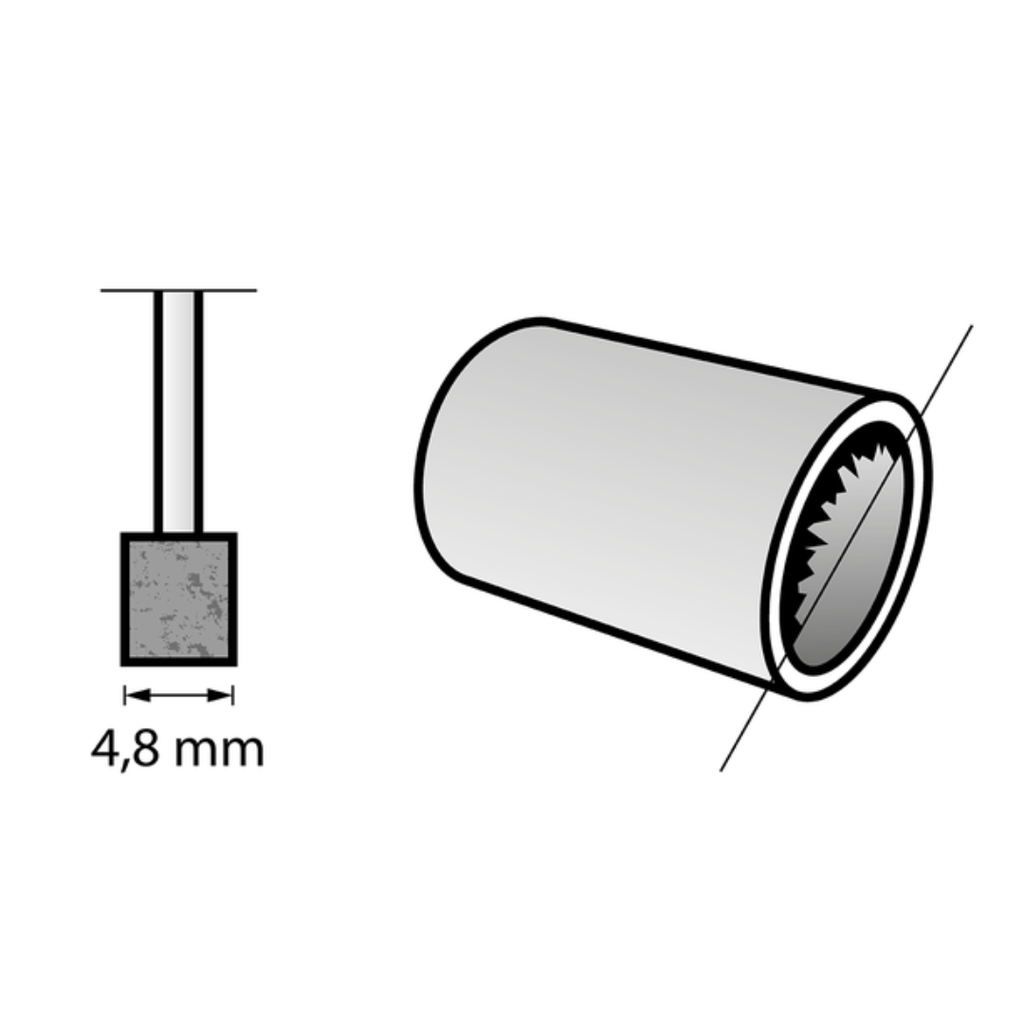 Piedra Dremel  Cilíndrica Óxido Aluminio 3/16&quot;