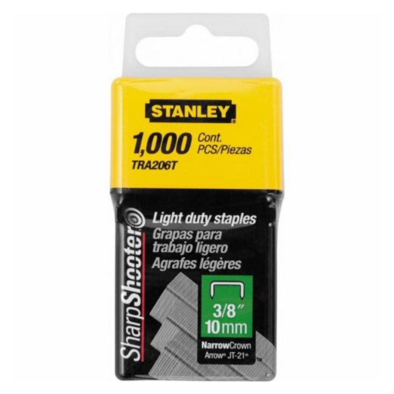 Grapas Stanley 10mm x 1000u Para Uso Ligero