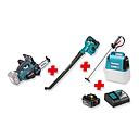 Combo Jardin 18V Makita Motosierra DUC122Z + Soplador DUB186Z + Fumigador DUS054Z + Cargador y Bateria 191X00-6