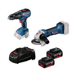 [0601FREE11] Combo Bosch Freedom Taladro + Amoladora + Kit Baterias 18V