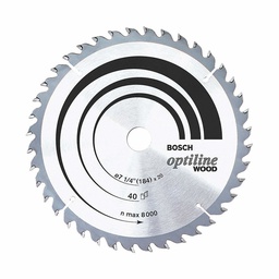 [2608640847] Hoja de Sierra Circular Bosch Optiline 7.1/4&quot; 40 Dientes Madera 